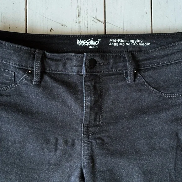 Mossimo Mid Rise Black Jegging Jeans Women Size 10 Short Super Stretch Skinny - Picture 3 of 10